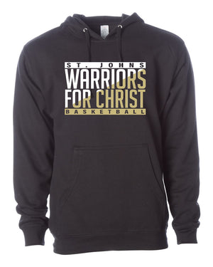 St. Johns Warriors for Christ Hoodie Black front view