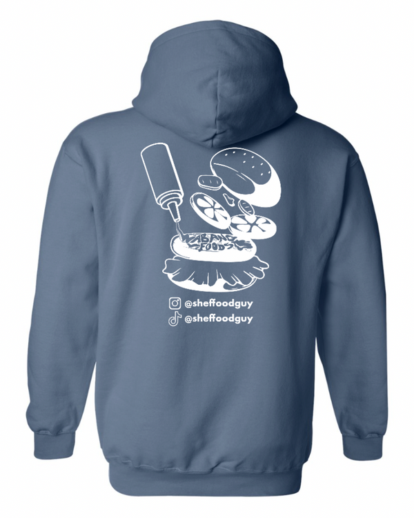 Shef Food Guy - Indigo Blue Heavy Blend Hoodie