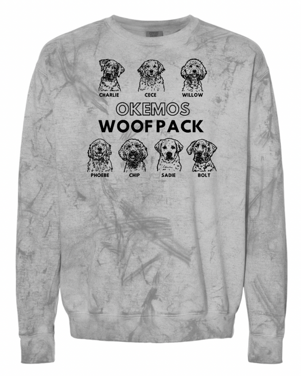 Woof Pack 2024 - Adult Colorblast Crewneck Sweatshirt