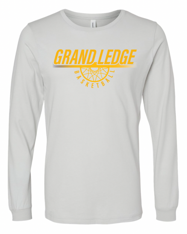 Grand Ledge Basketball - Silver Jersey Long Sleeve Tee