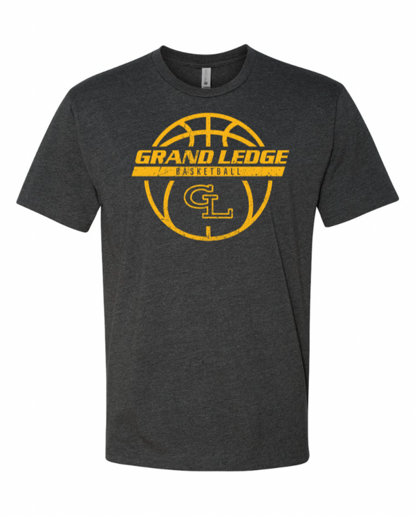 Grand Ledge Basketball - Charcoal CVC T-Shirt