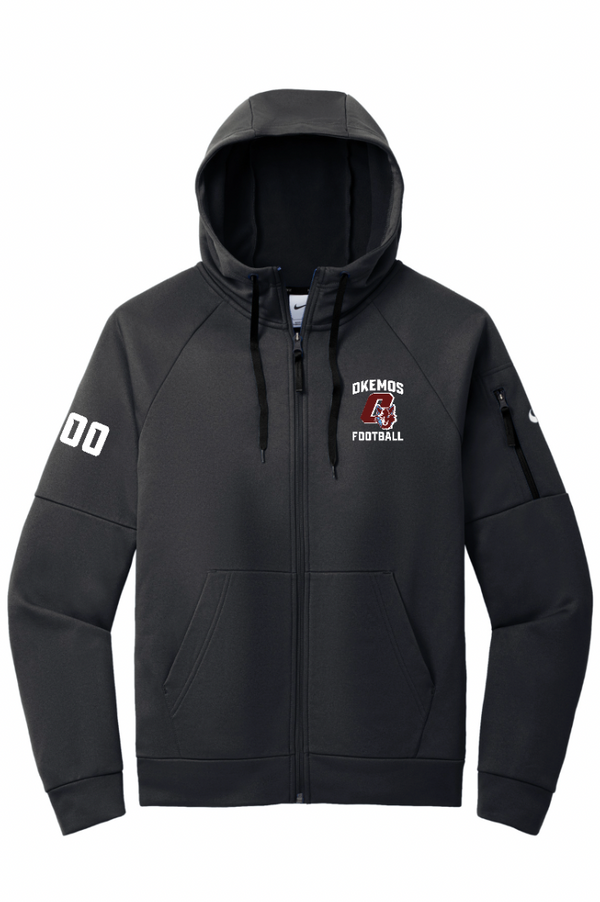 Okemos Football 2024 - Nike Therma-FIT Full Zip Hoodie