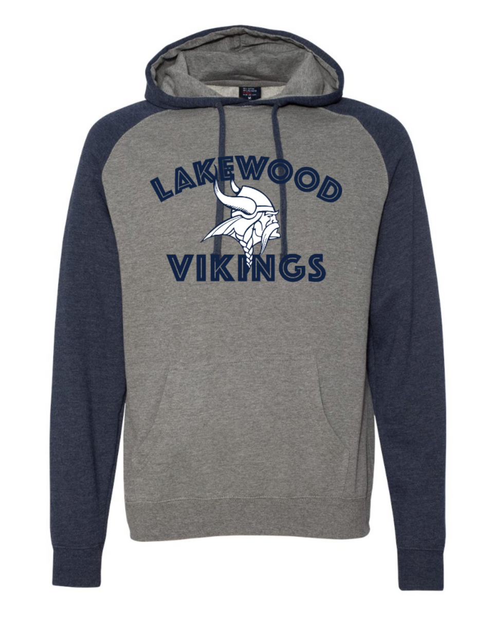 Lakewood Vikings- Unisex Raglan Hoodie (Arch Design) – Fabricated Customs