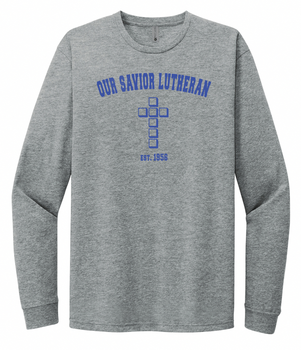 Our Savior Lutheran Grey Long Sleeve T-Shirt