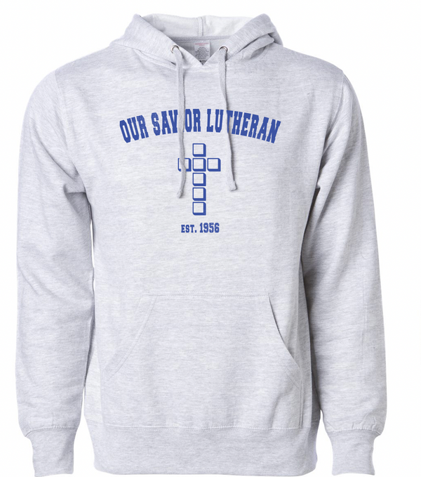 Our Savior Lutheran Grey Unisex Hooded Sweatshirt