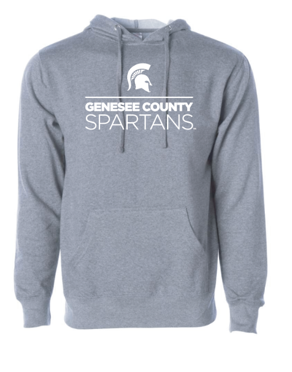 Genesee County Spartans - Unisex Adult Hooded Sweatshirt