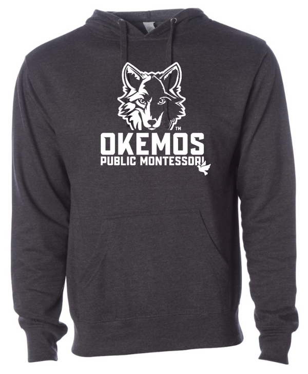 Okemos Montessori - Adult Unisex Wolf Hooded Sweatshirt