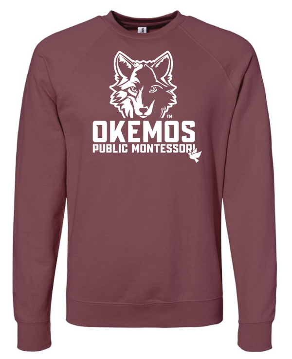 Okemos Montessori - Adult Unisex Lightweight Crewneck Sweatshirt