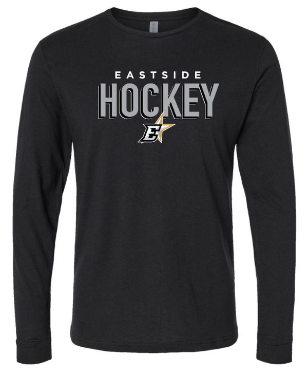 Okemos Hockey / Eastside Stars - Next Level Adult Unisex Black Long Sleeve