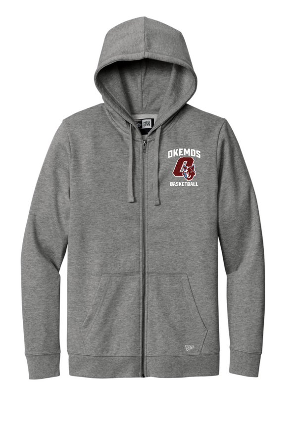 Okemos Basketball - Adult Unisex New Era Full Zip Hoodie