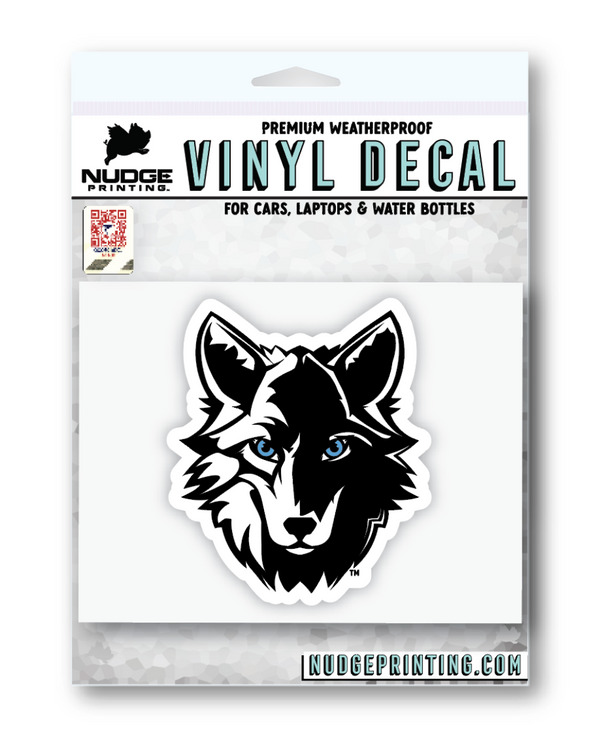 Walk on Wellness- Black Wolf Decal