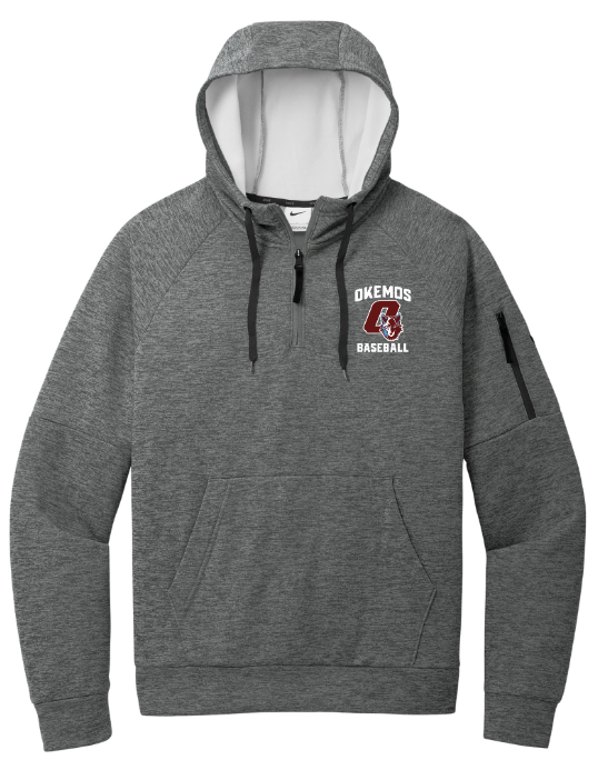 Okemos Baseball - Nike Adult 1/4 Zip Fleece Hoodie