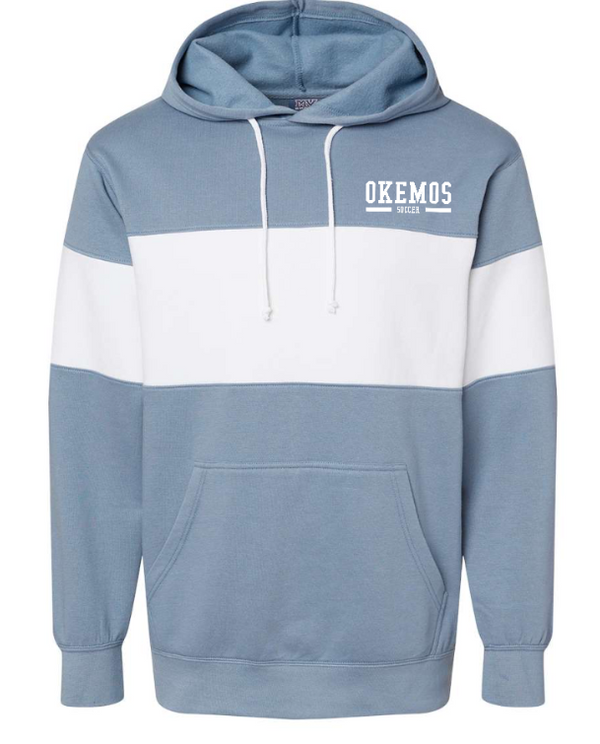 Okemos Girls Soccer 2024 - Unisex Colorblocked Hooded Sweatshirt