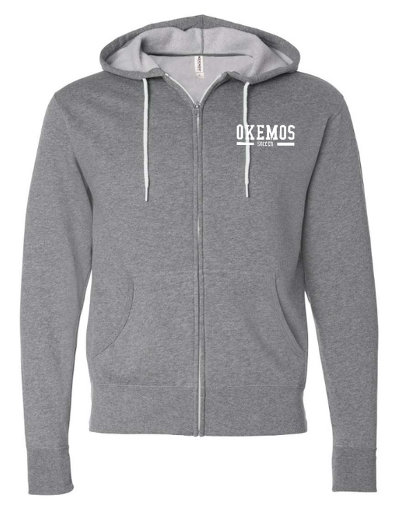 Okemos Girls Soccer 2024 - Unisex Lightweight Zip-Up Sweatshirt