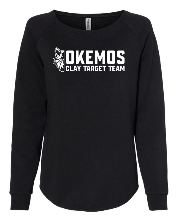 Okemos Clay Target Team 2024 STATES - Women's Wide Neck Crewneck Sweatshirt