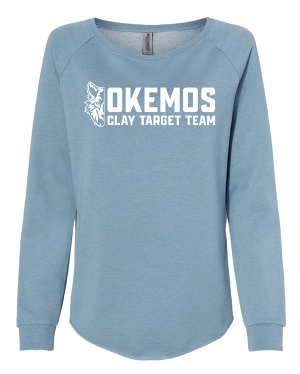 Okemos Clay Target Team 2024 STATES - Women's Wide Neck Crewneck Sweatshirt