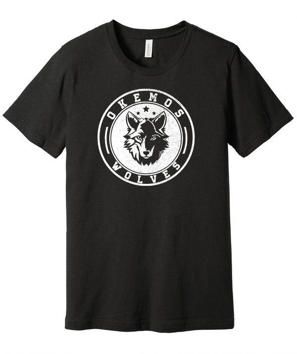 Okemos Wolves - Wolf Circle Design Unisex Adult & Youth T-Shirt