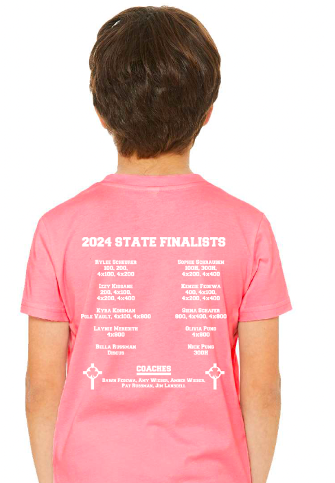 St. Patrick State Finals - Youth Pink Short Sleeve T-Shirt