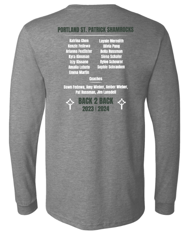 St. Patrick T&F State Runner-Up 2024 - Grey Adult Unisex Long Sleeve T-Shirt