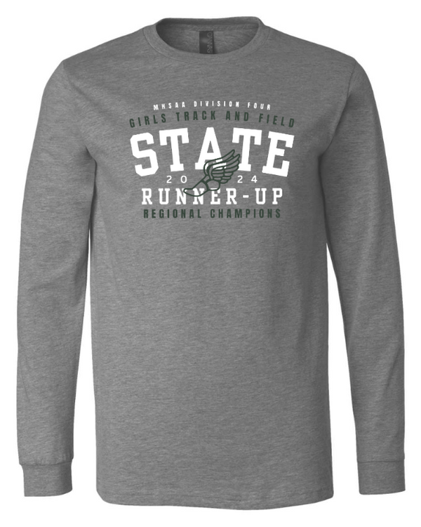 St. Patrick T&F State Runner-Up 2024 - Grey Adult Unisex Long Sleeve T-Shirt