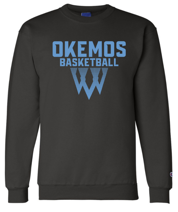 Okemos Girls Basketball 2024 - Adult Unisex Champion Crewneck Sweatshirt Net Design