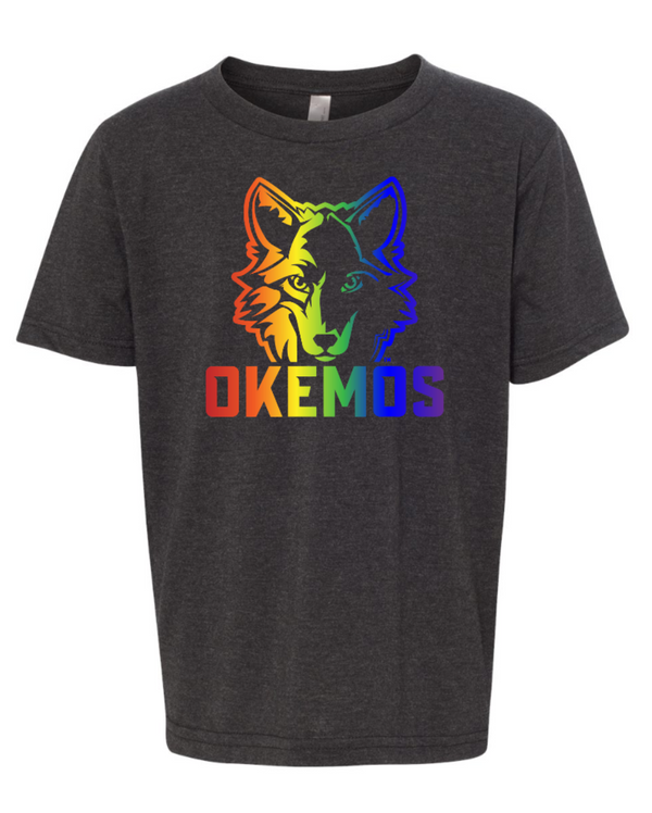 Okemos Wolves- Rainbow Wolf Unisex Adult & Youth T-Shirt