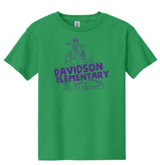 Davidson Elementary Shirts 2024 - Youth Green Shirt