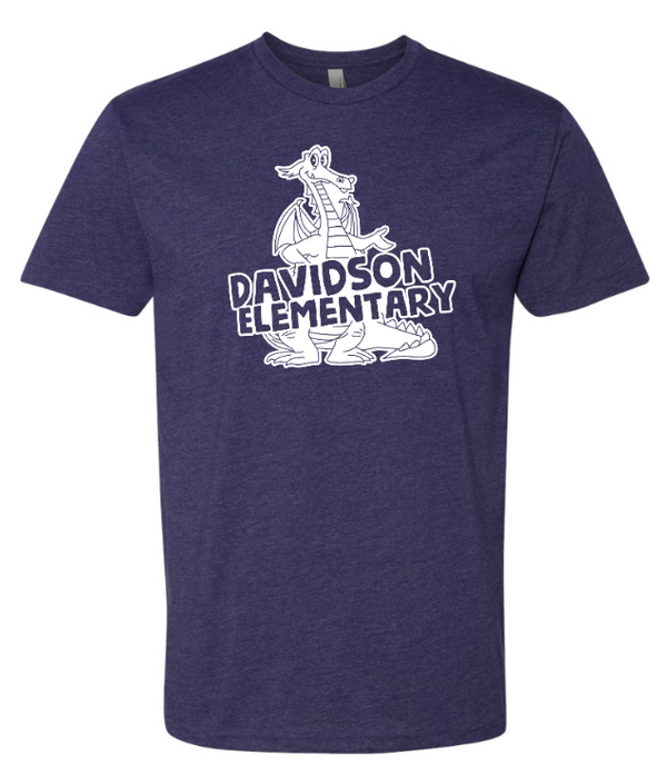 Davidson Elementary Shirts 2024 - Adult Dark Purple T-Shirt