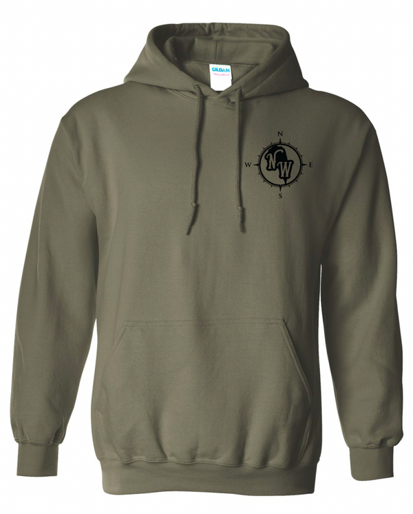 North Woolsey Camping T Shirts - Adult Green Sweatshirt