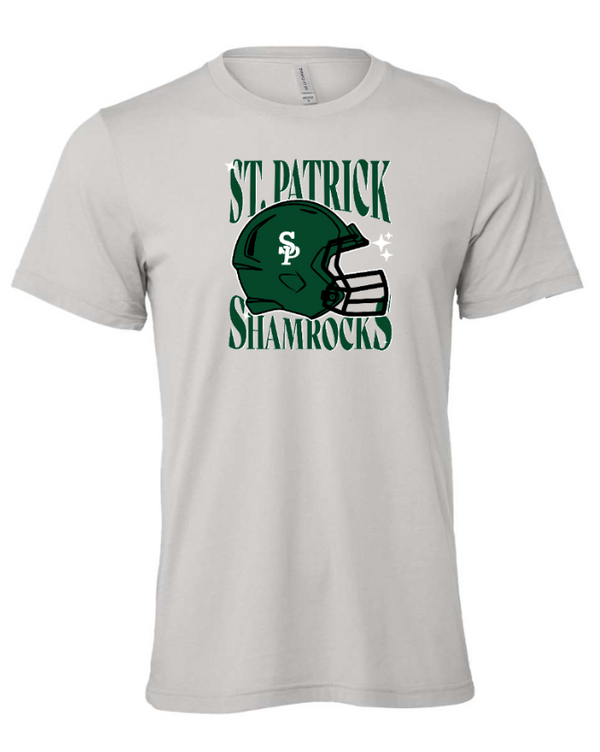 St Patrick HS Football - Adult Unisex Jersey Tee Grey