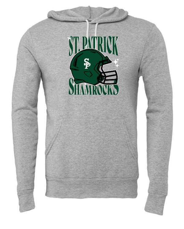 St Patrick HS Football - Adult Sponge Fleece Hoodie Grey