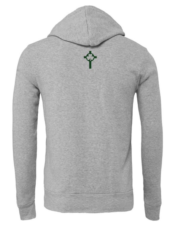 St Patrick HS Football - Adult Sponge Fleece Hoodie Grey