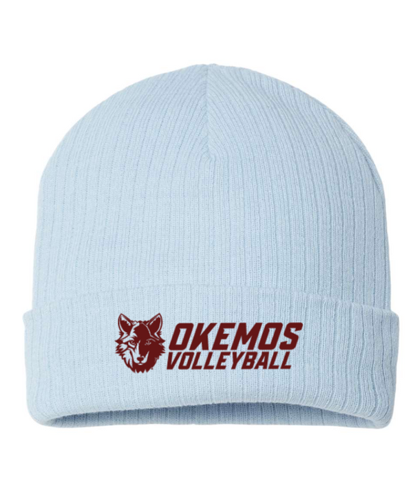 Okemos Volleyball 2024 - Sustainable Rib Cuffed Beanie Blue