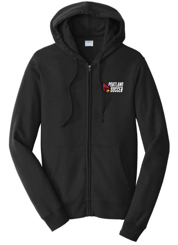 Portland Soccer 2024 - Adult Fleece Full Zip Hoodie Black