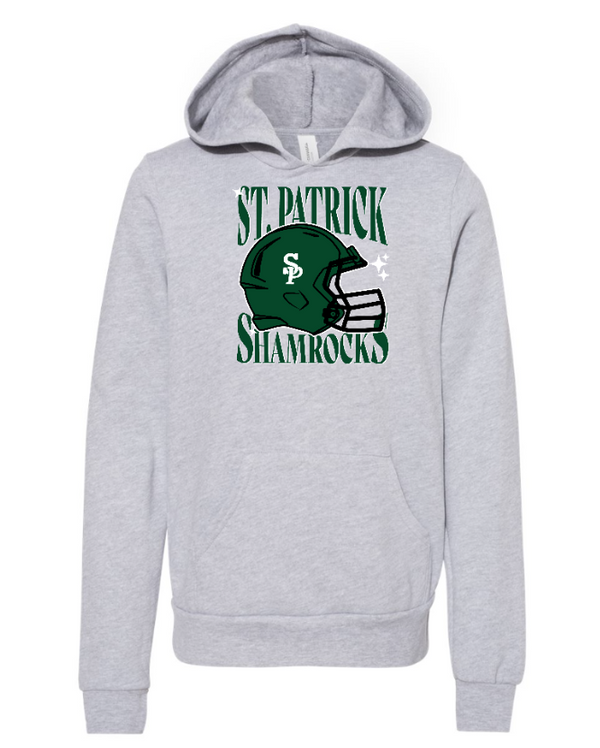 St Patrick High School Football Apparel - Youth Fleece Hoodie Grey