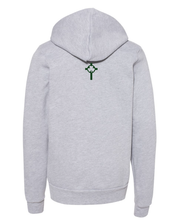 St Patrick High School Football Apparel - Youth Fleece Hoodie Grey