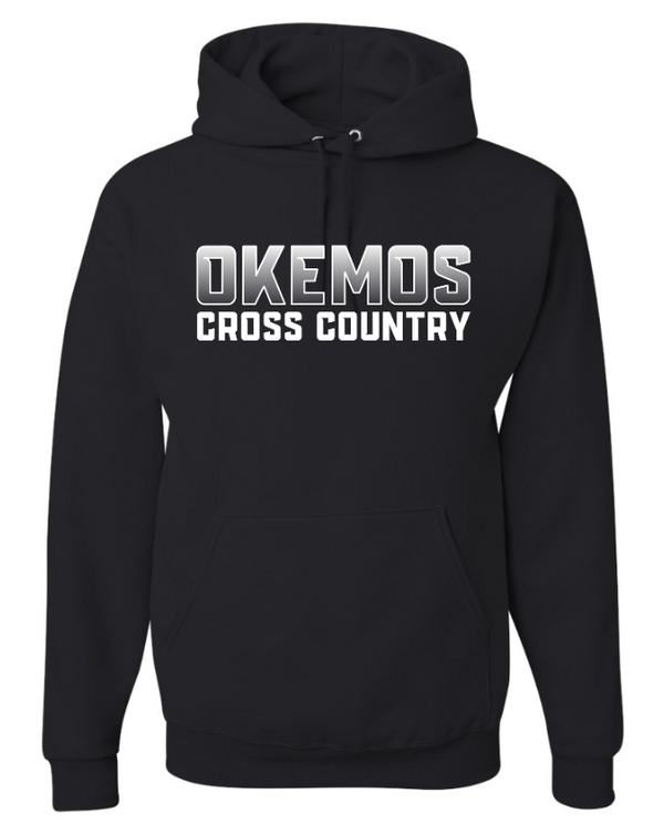 Okemos CMS Cross Country - Youth Pullover Hooded Sweatshirt (Black, Maroon)