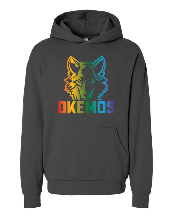 Okemos Wolves - Rainbow Wolf Unisex Oversized Hoodie