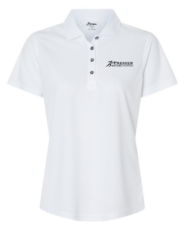 Premier Rehabilitation - Women's Performance Polo (White - Butter - Seagreen)