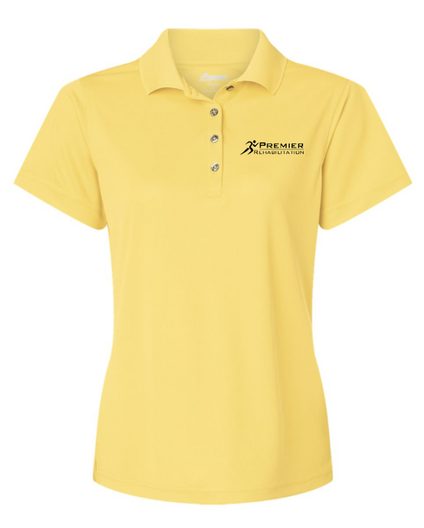 Premier Rehabilitation - Women's Performance Polo (White - Butter - Seagreen)