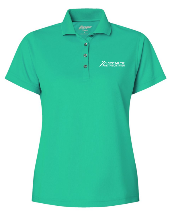 Premier Rehabilitation - Women's Performance Polo (White - Butter - Seagreen)