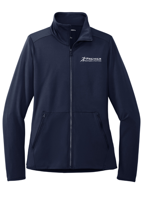 Premier Rehabilitation - Women's Stretch Fleece Full Zip (Black - Navy - Wine)