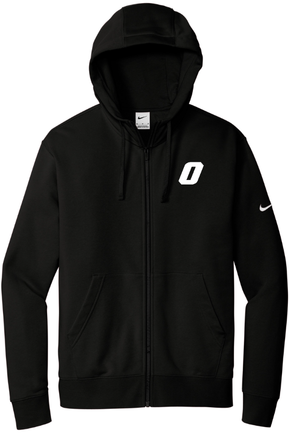 Okemos Wolves- Okemos O Nike Full Zip Hoodie - Embroidered