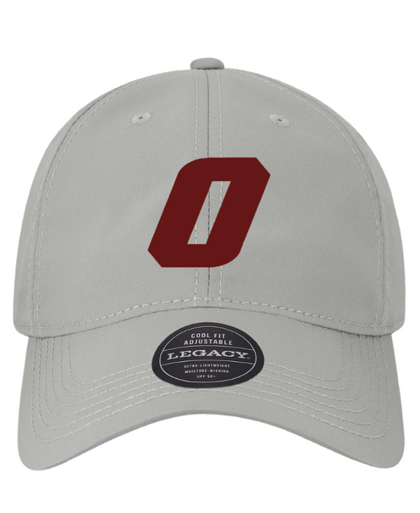 Okemos Wolves - Cool Fit Adjustable Cap (Grey / Maroon) "0" Design