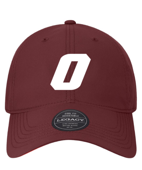 Okemos Wolves - Cool Fit Adjustable Cap (Grey / Maroon) "0" Design