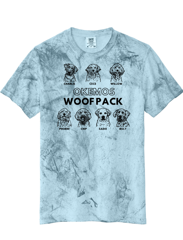 Okemos Wolves - Woof Pack Colorblast Heavyweight T-Shirt