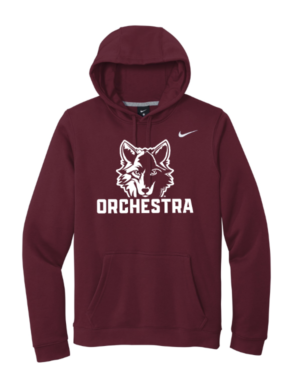 Okemos Orchestra 24/25 - Nike Club Fleece Pullover Hoodie ~ Maroon / Black / Dark Grey / Navy ~