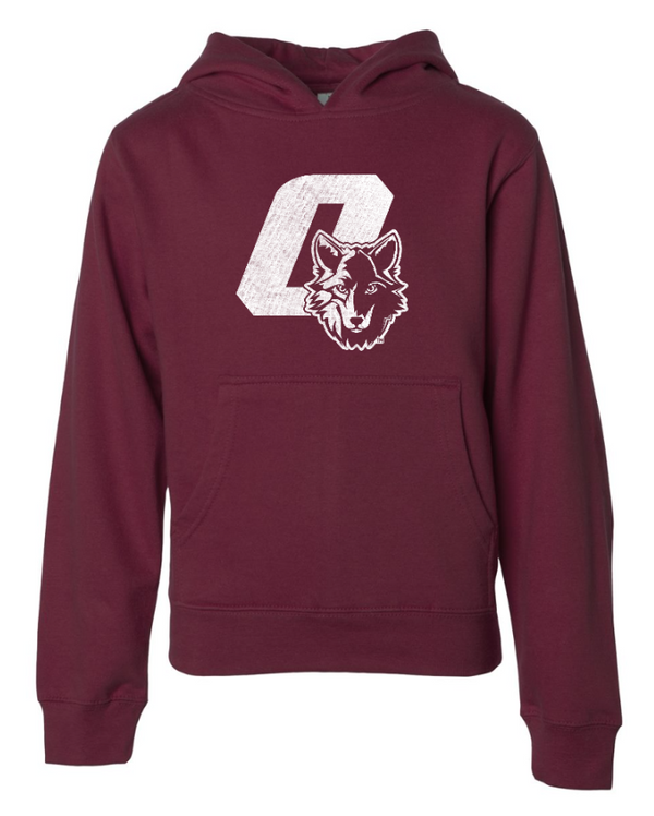 Okemos Wolves - Youth Hoodie (Slanted O with Wolf Head)