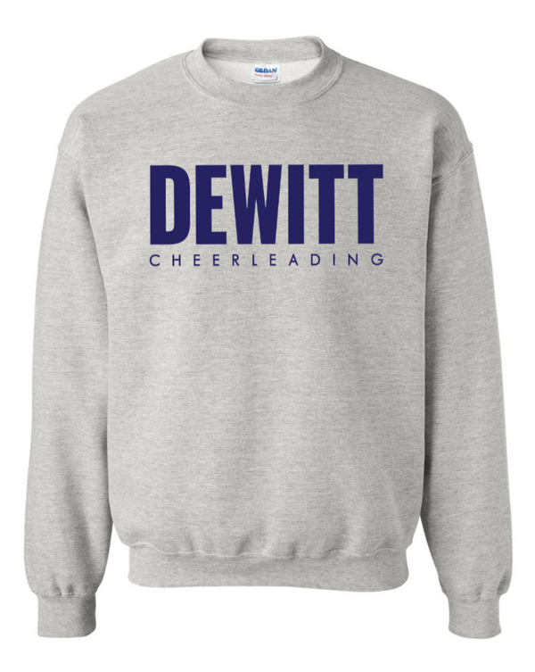 DeWitt Jr. Panthers Competitive Cheer - Adult Unisex Grey Crewneck Sweatshirt