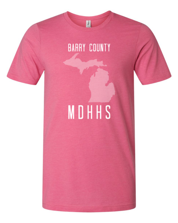 MDHHS Gear - Allegan & Barry Co. -- Adult Unisex Tee - State Design - (Multiple Colors Available)